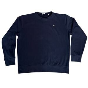 Serge Blanco Size L Crewneck Sweatshirt Marine Blue